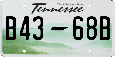 TN license plate B4368B