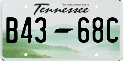 TN license plate B4368C