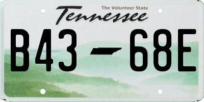 TN license plate B4368E