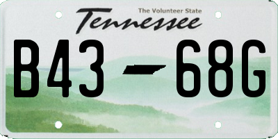 TN license plate B4368G