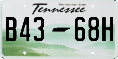 TN license plate B4368H