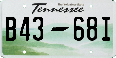 TN license plate B4368I