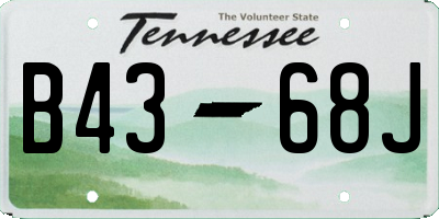 TN license plate B4368J
