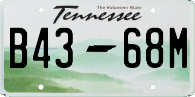 TN license plate B4368M