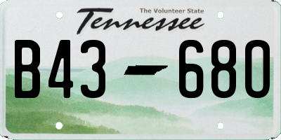 TN license plate B4368O