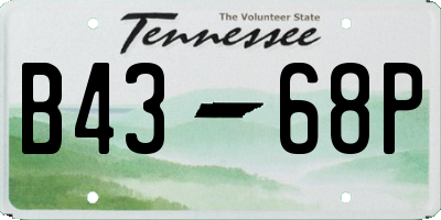 TN license plate B4368P