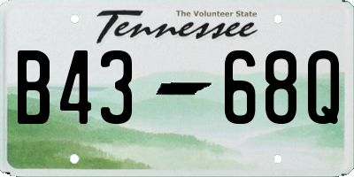 TN license plate B4368Q