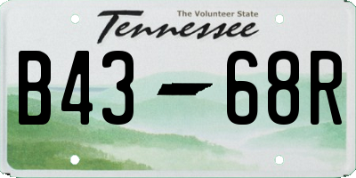 TN license plate B4368R