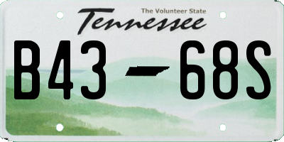 TN license plate B4368S