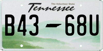 TN license plate B4368U