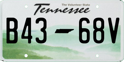 TN license plate B4368V