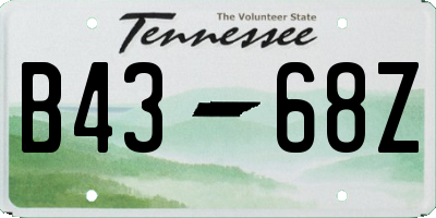 TN license plate B4368Z