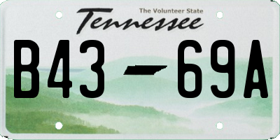 TN license plate B4369A