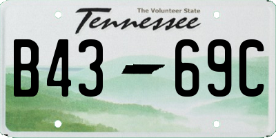 TN license plate B4369C