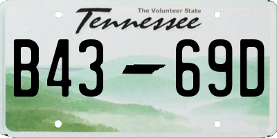 TN license plate B4369D