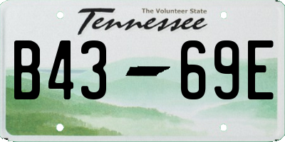 TN license plate B4369E
