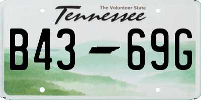 TN license plate B4369G