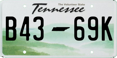 TN license plate B4369K