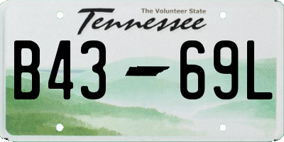 TN license plate B4369L