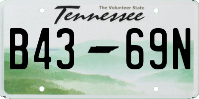 TN license plate B4369N