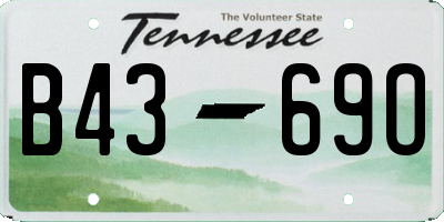 TN license plate B4369O