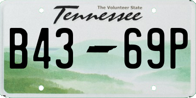 TN license plate B4369P