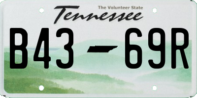 TN license plate B4369R