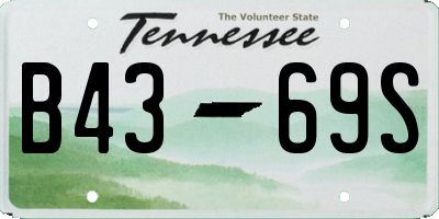 TN license plate B4369S