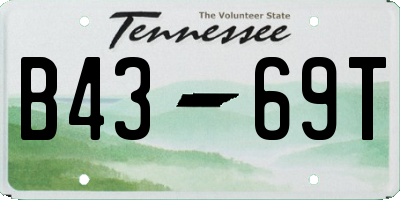 TN license plate B4369T
