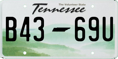 TN license plate B4369U