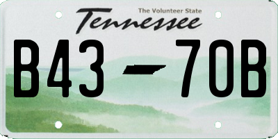 TN license plate B4370B