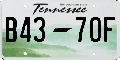 TN license plate B4370F