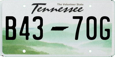TN license plate B4370G