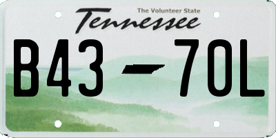 TN license plate B4370L