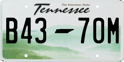 TN license plate B4370M