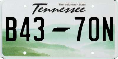 TN license plate B4370N