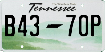 TN license plate B4370P