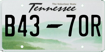 TN license plate B4370R