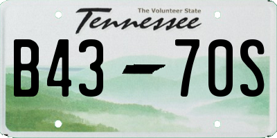 TN license plate B4370S