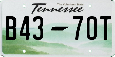 TN license plate B4370T