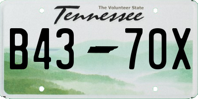 TN license plate B4370X