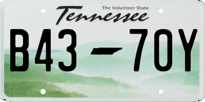 TN license plate B4370Y