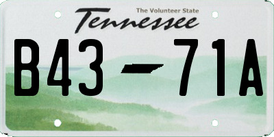 TN license plate B4371A