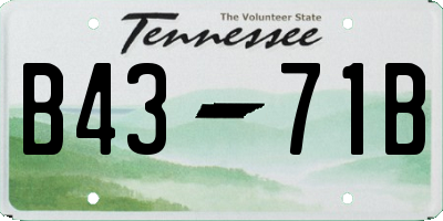 TN license plate B4371B