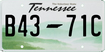 TN license plate B4371C