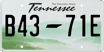 TN license plate B4371E