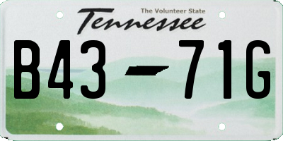 TN license plate B4371G