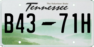 TN license plate B4371H