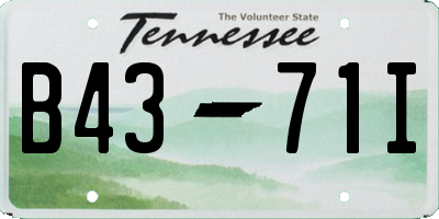 TN license plate B4371I
