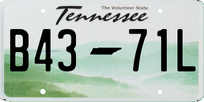 TN license plate B4371L